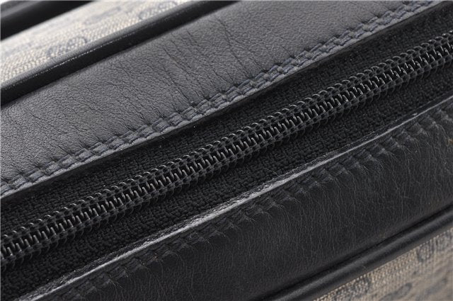 Authentic GUCCI Micro GG PVC Leather Shoulder Cross Body Bag Purse Navy 0271G