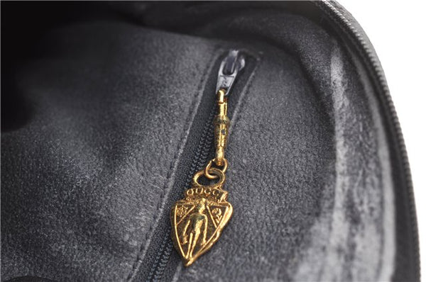 Authentic GUCCI Micro GG PVC Leather Shoulder Cross Body Bag Purse Navy 0271G