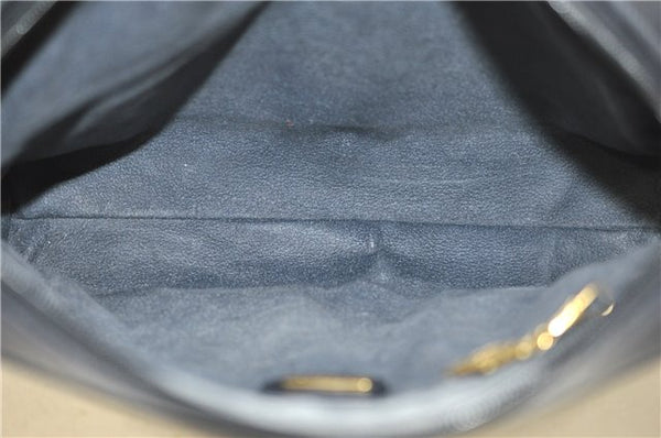 Authentic GUCCI Micro GG PVC Leather Shoulder Cross Body Bag Purse Navy 0271G