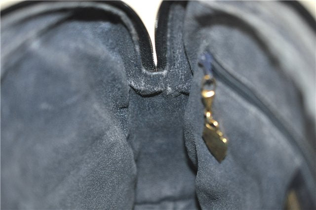 Authentic GUCCI Micro GG PVC Leather Shoulder Cross Body Bag Purse Navy 0271G