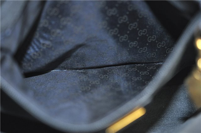 Authentic GUCCI Micro GG PVC Leather Shoulder Cross Body Bag Purse Navy 0271G