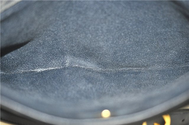 Authentic GUCCI Micro GG PVC Leather Shoulder Cross Body Bag Purse Navy 0271G