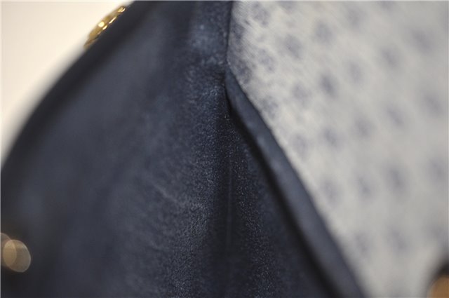 Authentic GUCCI Micro GG PVC Leather Shoulder Cross Body Bag Purse Navy 0271G