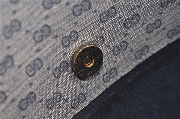 Authentic GUCCI Micro GG PVC Leather Shoulder Cross Body Bag Purse Navy 0271G