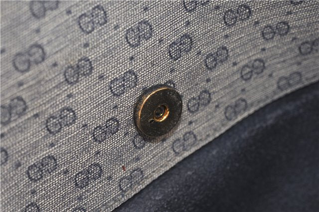 Authentic GUCCI Micro GG PVC Leather Shoulder Cross Body Bag Purse Navy 0271G