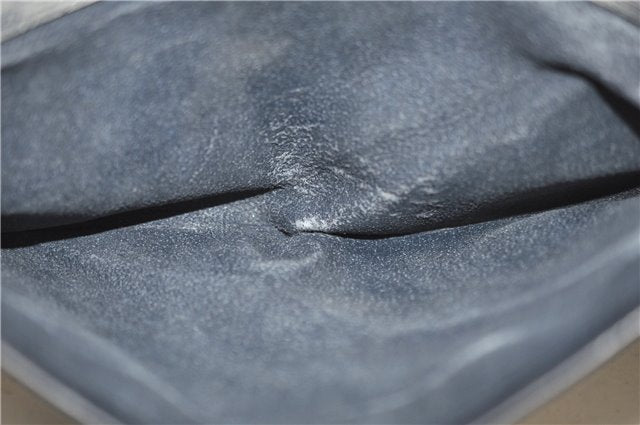 Authentic GUCCI Micro GG PVC Leather Shoulder Cross Body Bag Purse Navy 0271G