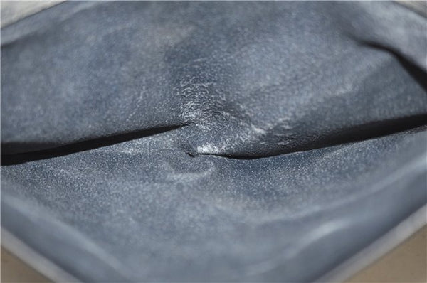 Authentic GUCCI Micro GG PVC Leather Shoulder Cross Body Bag Purse Navy 0271G