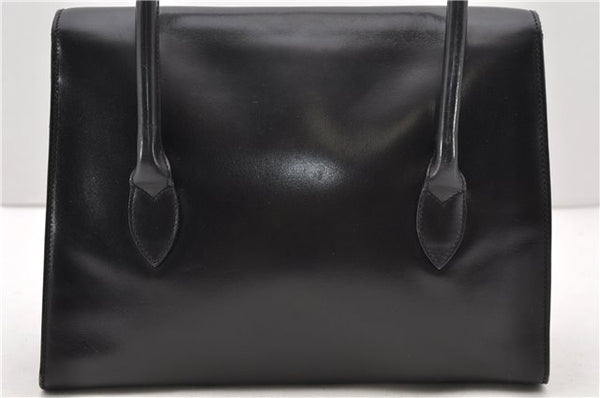 Authentic GUCCI Shooulder Hand Bag Purse Leather Black 0273D