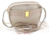 Authentic Salvatore Ferragamo Vara Shoulder Cross Body Bag Suede Beige SF 0273G