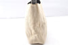 Authentic PRADA Vintage Canvas Leather Shoulder Hand Bag Purse Beige 0274G