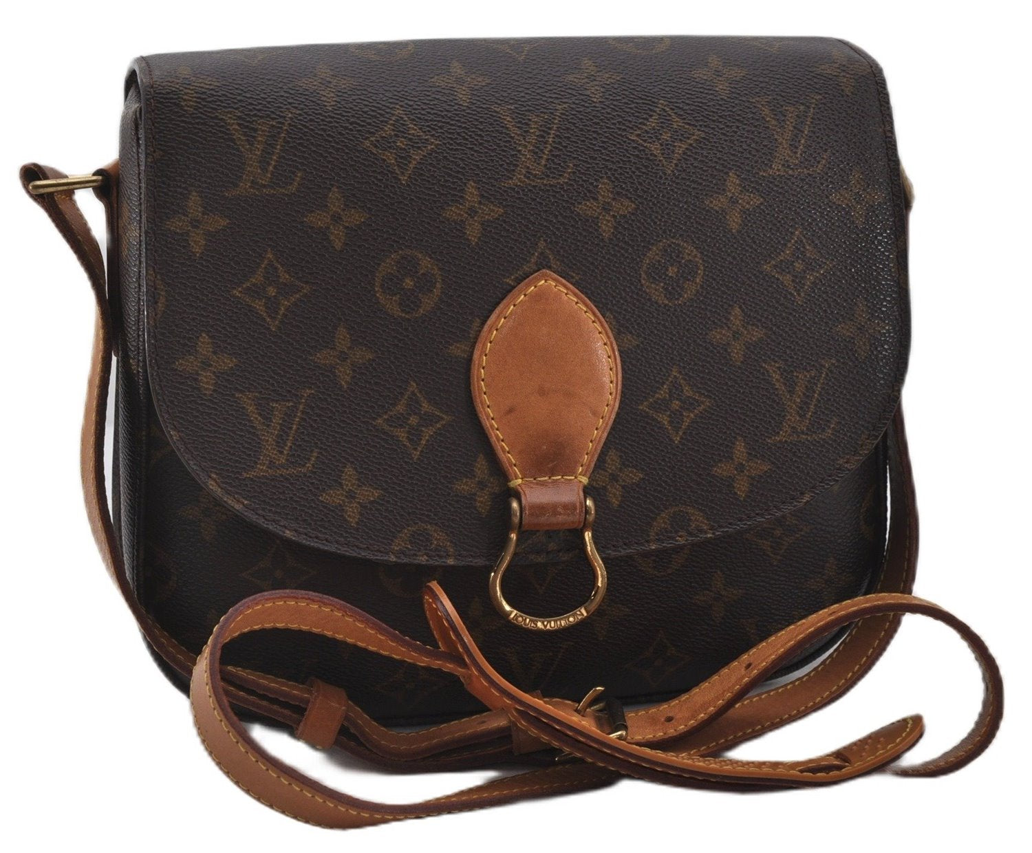 Authentic Louis Vuitton Monogram Saint Cloud GM M51242 Shoulder Cross Bag 0275F