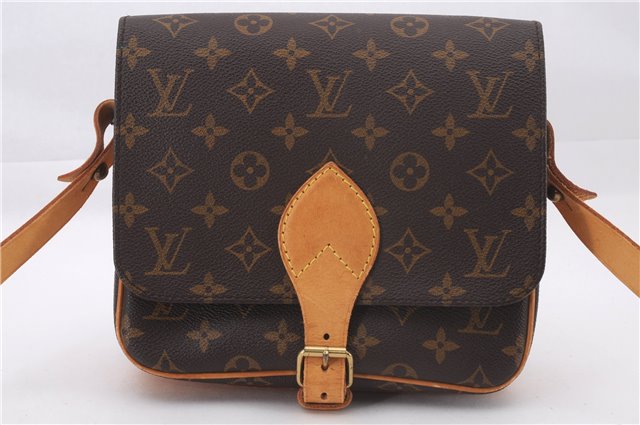 Authentic Louis Vuitton Monogram Cartouchiere MM M51253 Shoulder Cross Bag 0276F