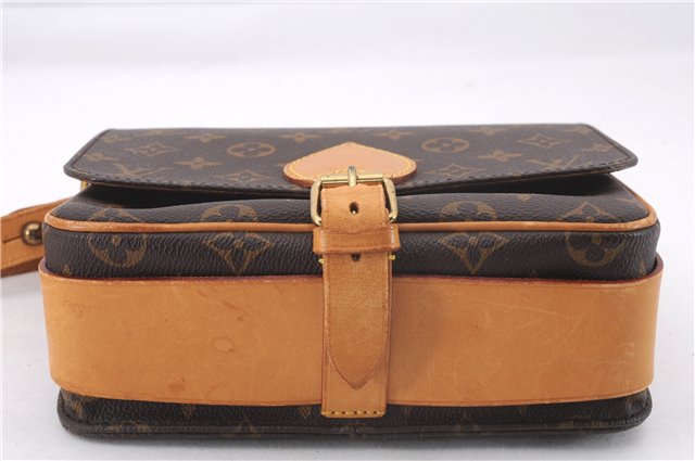 Authentic Louis Vuitton Monogram Cartouchiere MM M51253 Shoulder Cross Bag 0276F
