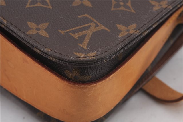 Authentic Louis Vuitton Monogram Cartouchiere MM M51253 Shoulder Cross Bag 0276F