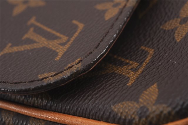 Authentic Louis Vuitton Monogram Cartouchiere MM M51253 Shoulder Cross Bag 0276F