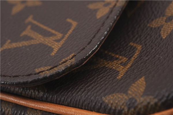 Authentic Louis Vuitton Monogram Cartouchiere MM M51253 Shoulder Cross Bag 0276F