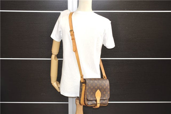 Authentic Louis Vuitton Monogram Cartouchiere MM M51253 Shoulder Cross Bag 0276F