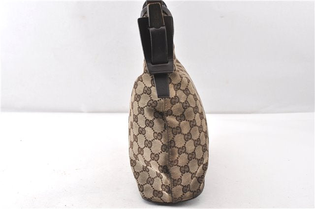 Authentic GUCCI Shoulder Hand Bag GG Canvas Leather 107752 Brown Junk 0276G