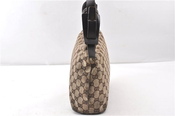 Authentic GUCCI Shoulder Hand Bag GG Canvas Leather 107752 Brown Junk 0276G