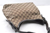 Authentic GUCCI Shoulder Hand Bag GG Canvas Leather 107752 Brown Junk 0276G