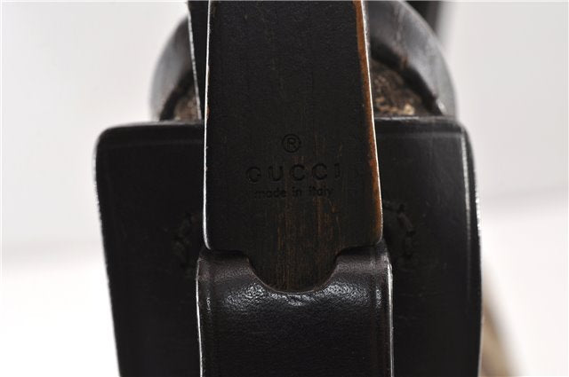 Authentic GUCCI Shoulder Hand Bag GG Canvas Leather 107752 Brown Junk 0276G