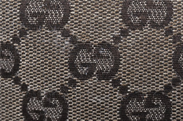 Authentic GUCCI Shoulder Hand Bag GG Canvas Leather 107752 Brown Junk 0276G