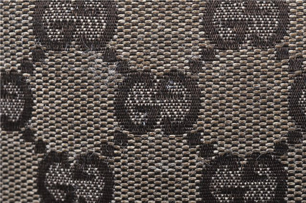 Authentic GUCCI Shoulder Hand Bag GG Canvas Leather 107752 Brown Junk 0276G