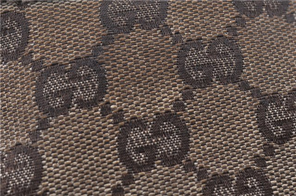 Authentic GUCCI Shoulder Hand Bag GG Canvas Leather 107752 Brown Junk 0276G