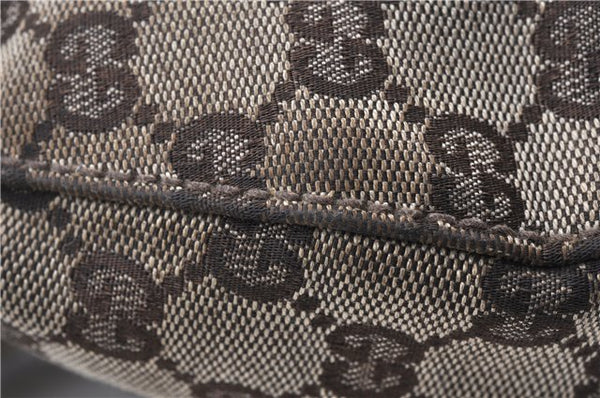 Authentic GUCCI Shoulder Hand Bag GG Canvas Leather 107752 Brown Junk 0276G