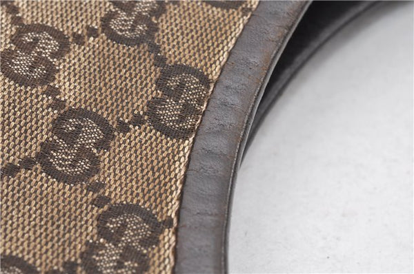 Authentic GUCCI Shoulder Hand Bag GG Canvas Leather 107752 Brown Junk 0276G