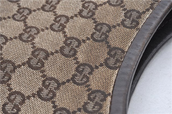 Authentic GUCCI Shoulder Hand Bag GG Canvas Leather 107752 Brown Junk 0276G