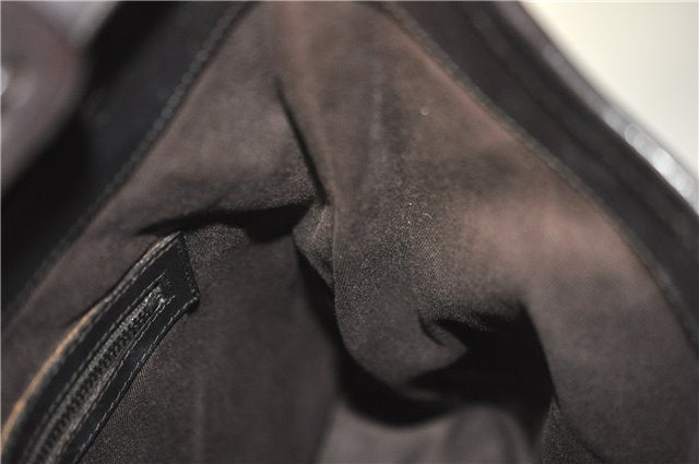 Authentic GUCCI Shoulder Hand Bag GG Canvas Leather 107752 Brown Junk 0276G