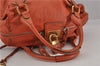 Authentic Chloe Paddington Vintage Leather Shoulder Hand Bag Purse Orange 0277G