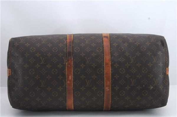 Auth Louis Vuitton Monogram Keepall Bandouliere 55 Boston Bag M41414 LV 0278D