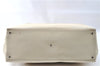 Auth Ferragamo Gancini Canvas Leather Shoulder Tote Bag Purse Beige Ivory 0278E