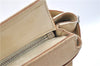 Auth Ferragamo Gancini Canvas Leather Shoulder Tote Bag Purse Beige Ivory 0278E