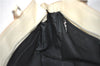 Auth Ferragamo Gancini Canvas Leather Shoulder Tote Bag Purse Beige Ivory 0278E