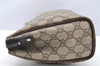 Authentic GUCCI Vintage Clutch Hand Bag Purse GG PVC Leather 130653 Brown 0278G