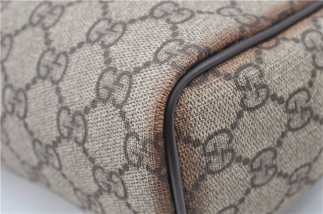 Authentic GUCCI Vintage Clutch Hand Bag Purse GG PVC Leather 130653 Brown 0278G