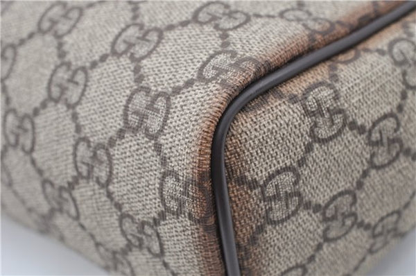 Authentic GUCCI Vintage Clutch Hand Bag Purse GG PVC Leather 130653 Brown 0278G