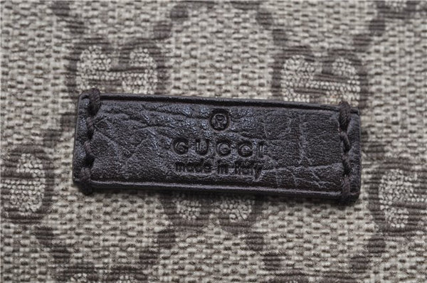 Authentic GUCCI Vintage Clutch Hand Bag Purse GG PVC Leather 130653 Brown 0278G