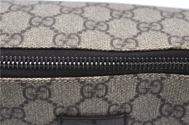 Authentic GUCCI Vintage Clutch Hand Bag Purse GG PVC Leather 130653 Brown 0278G