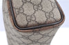 Authentic GUCCI Vintage Clutch Hand Bag Purse GG PVC Leather 130653 Brown 0278G