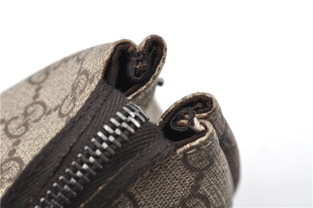 Authentic GUCCI Vintage Clutch Hand Bag Purse GG PVC Leather 130653 Brown 0278G