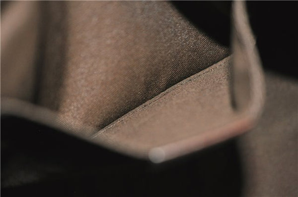 Authentic GUCCI Vintage Clutch Hand Bag Purse GG PVC Leather 130653 Brown 0278G