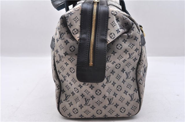 Authentic Louis Vuitton Monogram Mini Josephine GM Hand Bag Blue M92211 LV 0279F