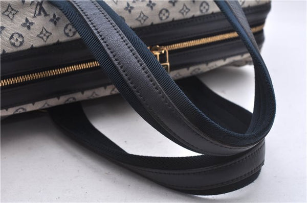 Authentic Louis Vuitton Monogram Mini Josephine GM Hand Bag Blue M92211 LV 0279F