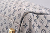 Authentic Louis Vuitton Monogram Mini Josephine GM Hand Bag Blue M92211 LV 0279F