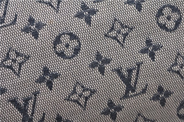 Authentic Louis Vuitton Monogram Mini Josephine GM Hand Bag Blue M92211 LV 0279F