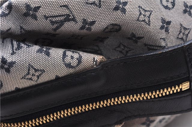 Authentic Louis Vuitton Monogram Mini Josephine GM Hand Bag Blue M92211 LV 0279F